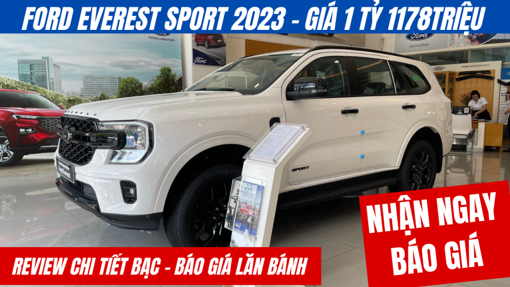 Báo giá Ford Everest Sport 2023 Màu Trắng